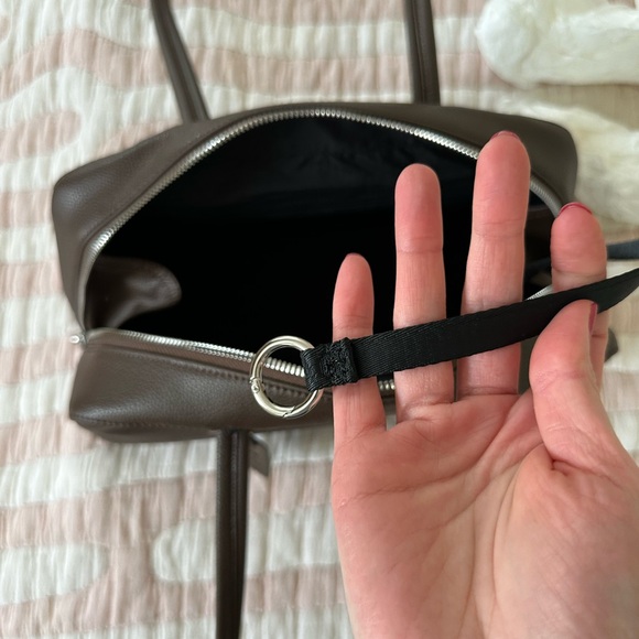 BAGGU Brown Recycled Leather Bowler Bag - Picture 11 of 13